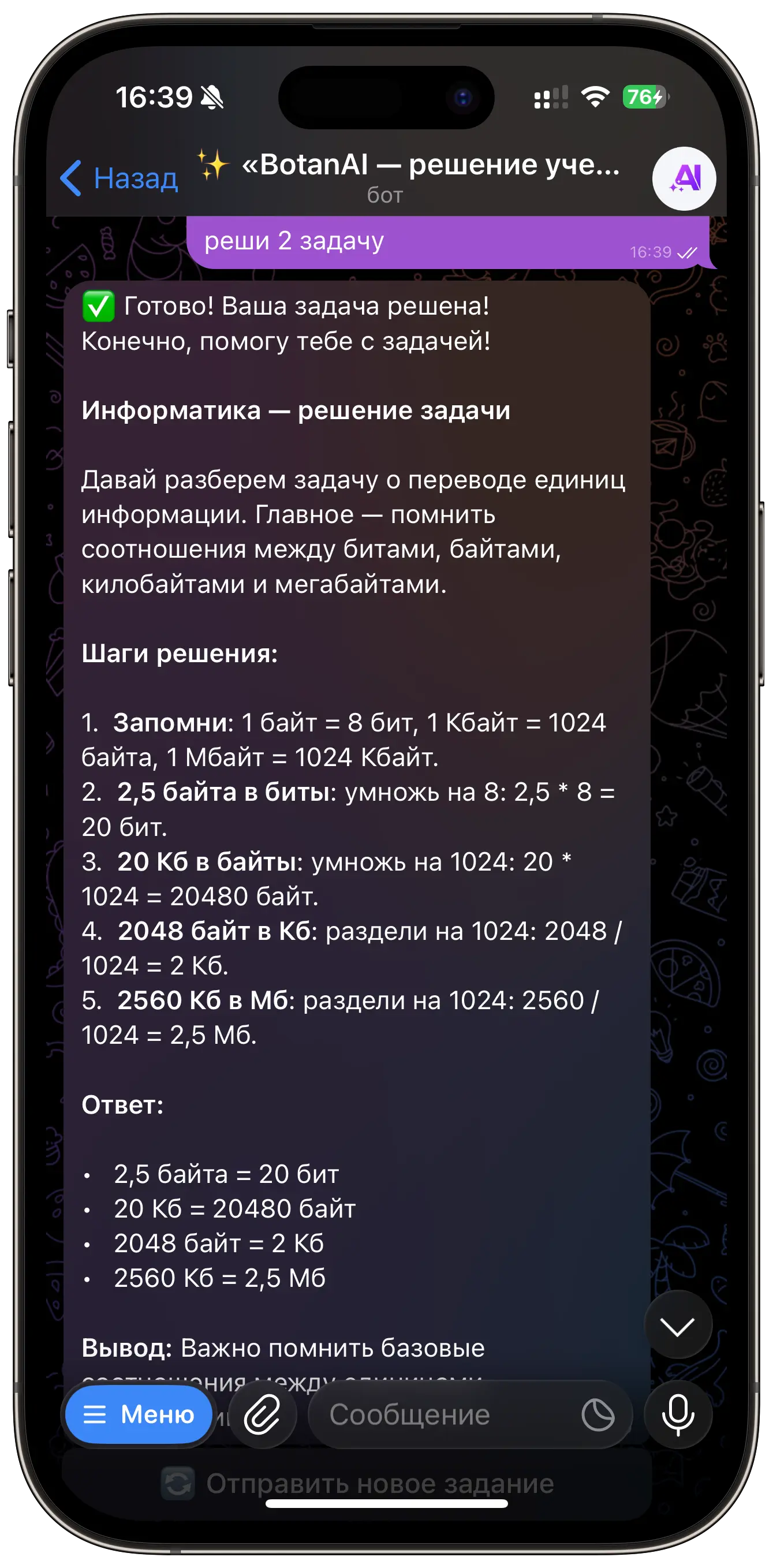 Информатика онлайн бот